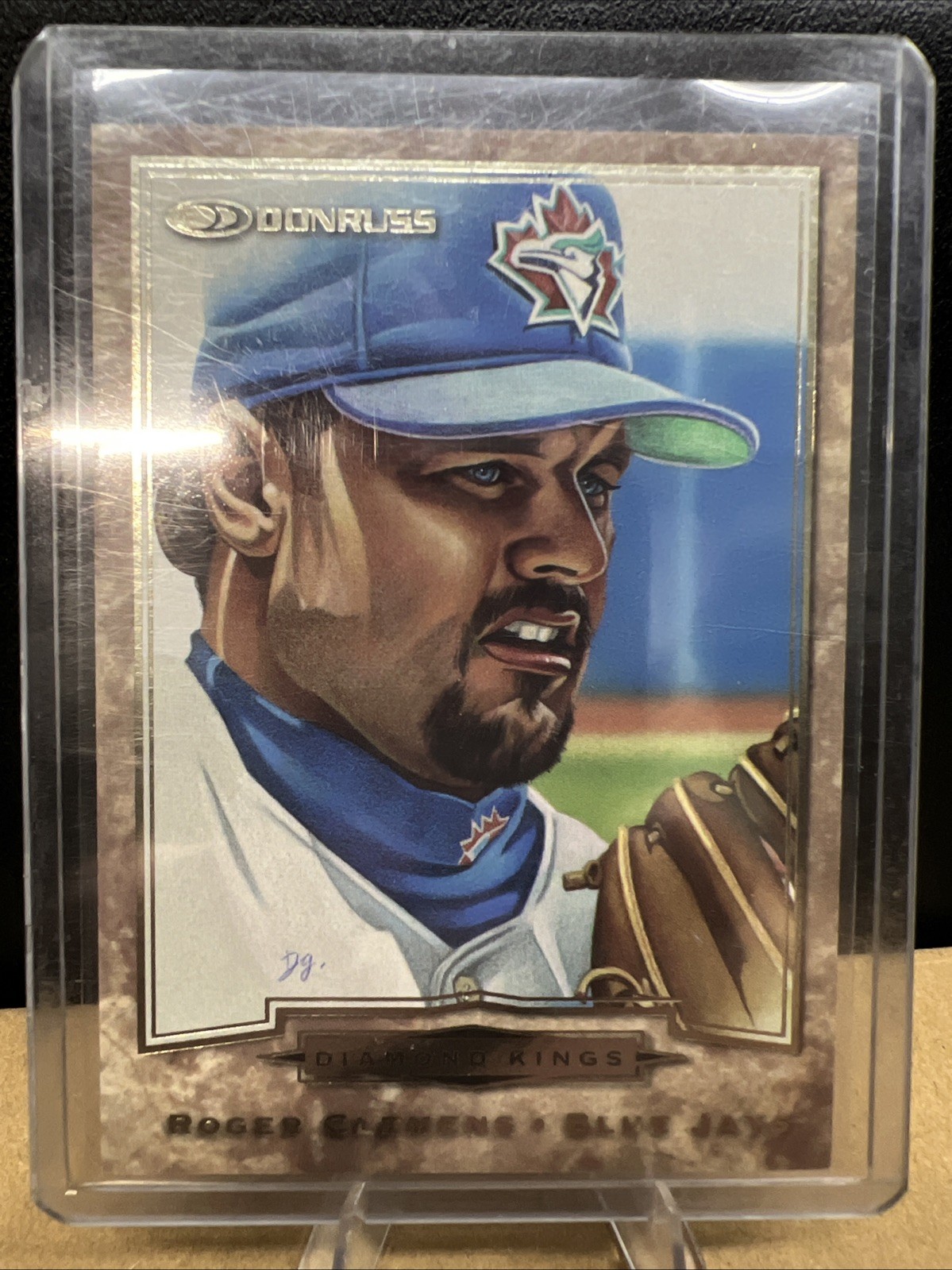1998 Donruss Diamond Kings 02760/10000 Roger Clemens Toronto Blue Jays #14
