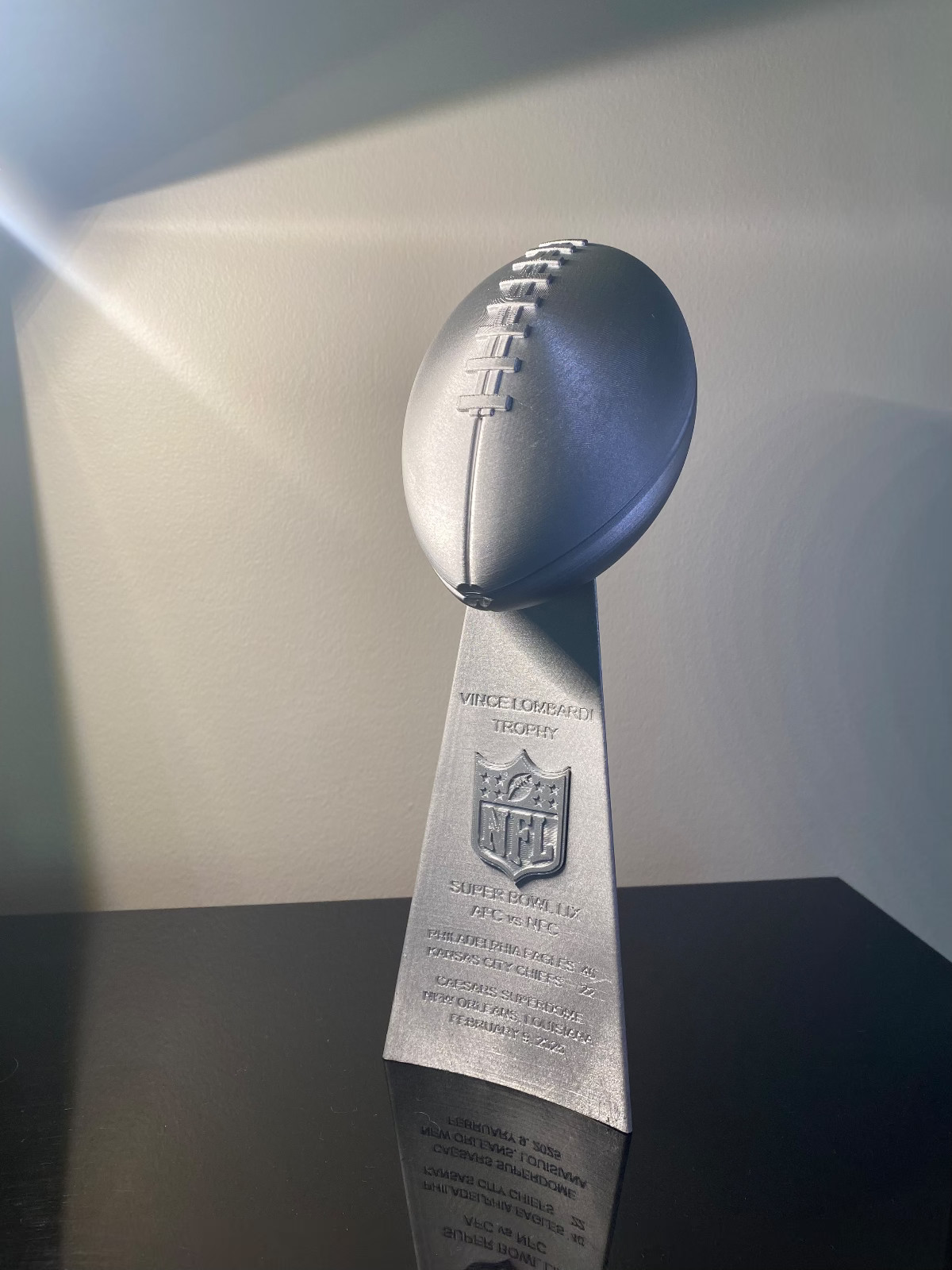 Super Bowl LIX Vince Lombardi Trophy – 14″ High Quality Metallic Replica