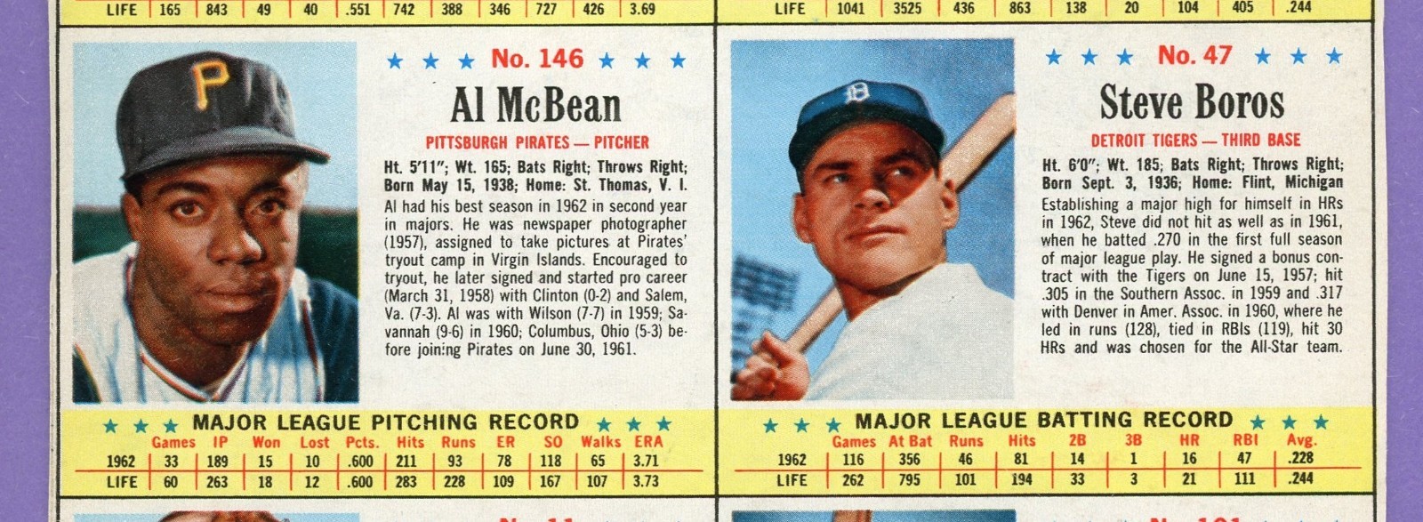 1963 Post Cereal Panel Sheet Orlando Cepeda, Pizarro Boros Alpha Bits 8 oz