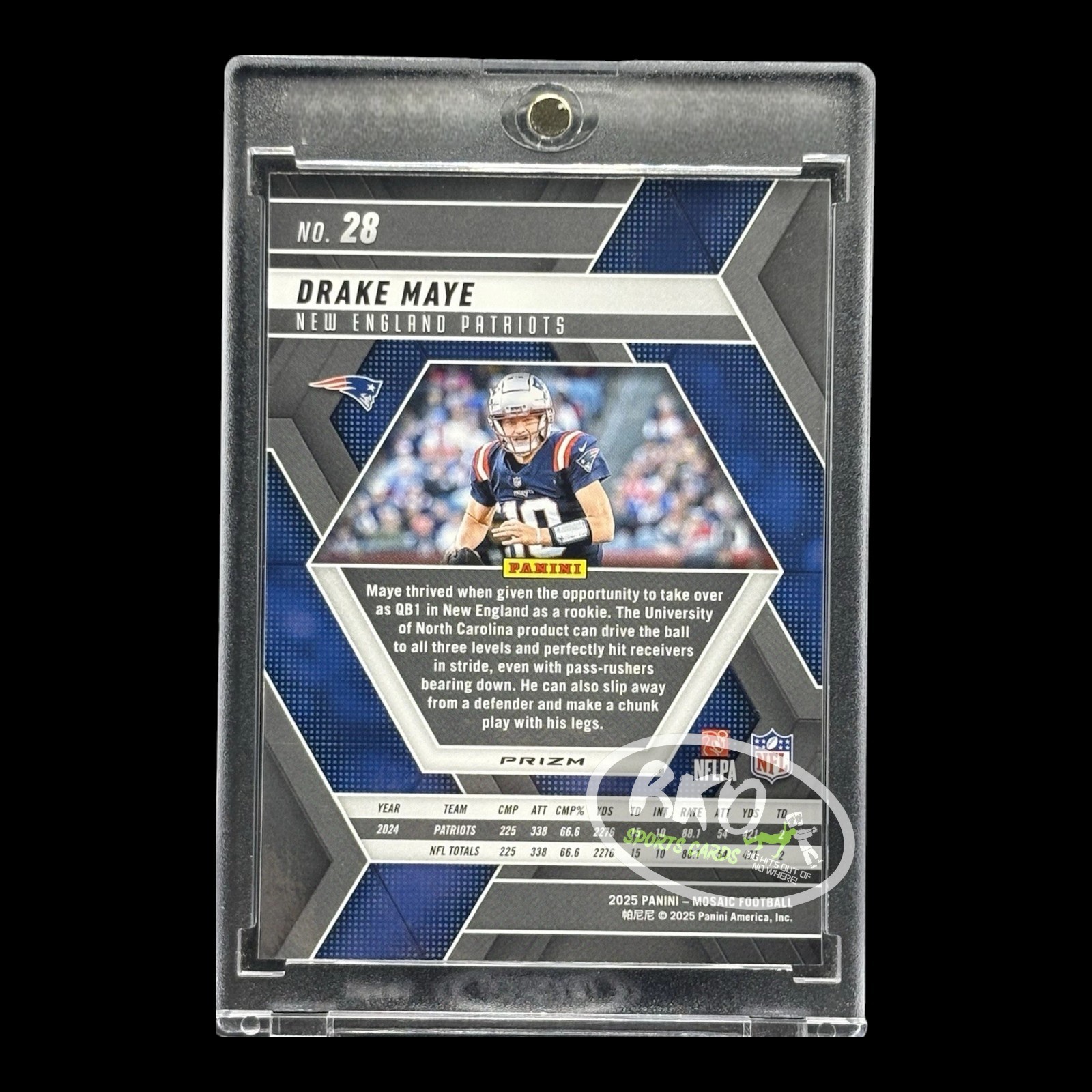 Drake Maye RARE BLUE REFRACTOR INVESTMENT CARD SP PATRIOTS MVP MINT