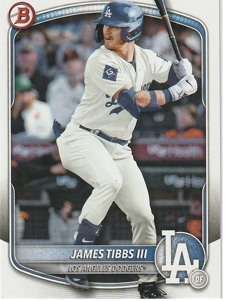 James Tibbs III Los Angeles Dodgers 2025 Bowman Draft ***