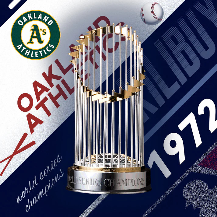 11.8” Oakland Athletics World Series Championship Trophy Replica Award 1972