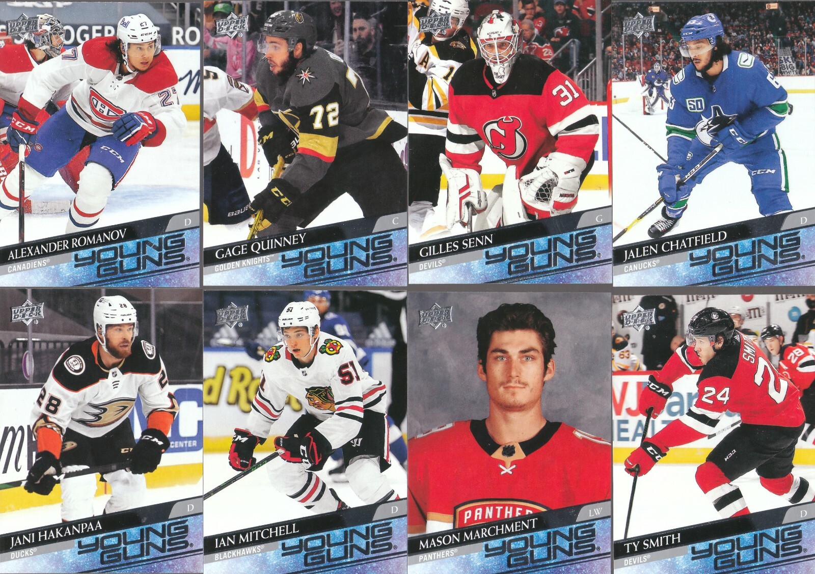 2020-21 20/21 Upper Deck Series 2 Pick’em Chose Your Young Guns 451-500