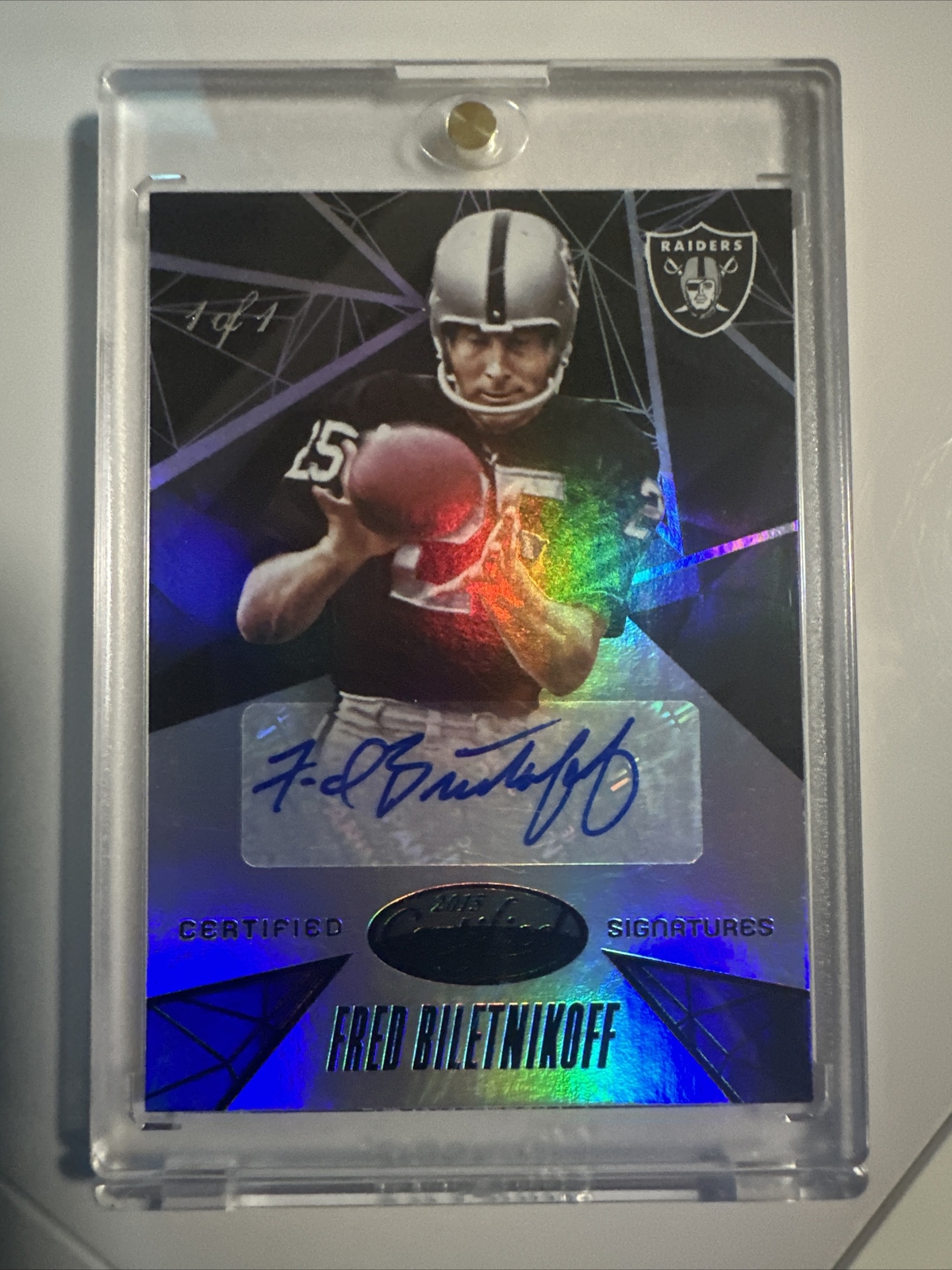 Fred Biletnikoff 2015 Certified Auto RAINBOW FULL SET /1 /5 /25 /50 /99 ONLY SET
