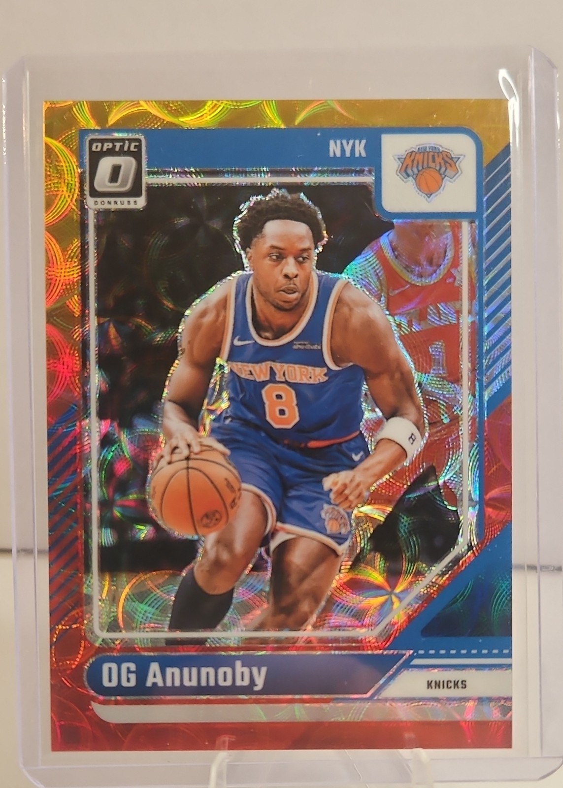 2024-25 Panini Donruss Optic – OG Anunoby #51 International Red & Gold 30/99
