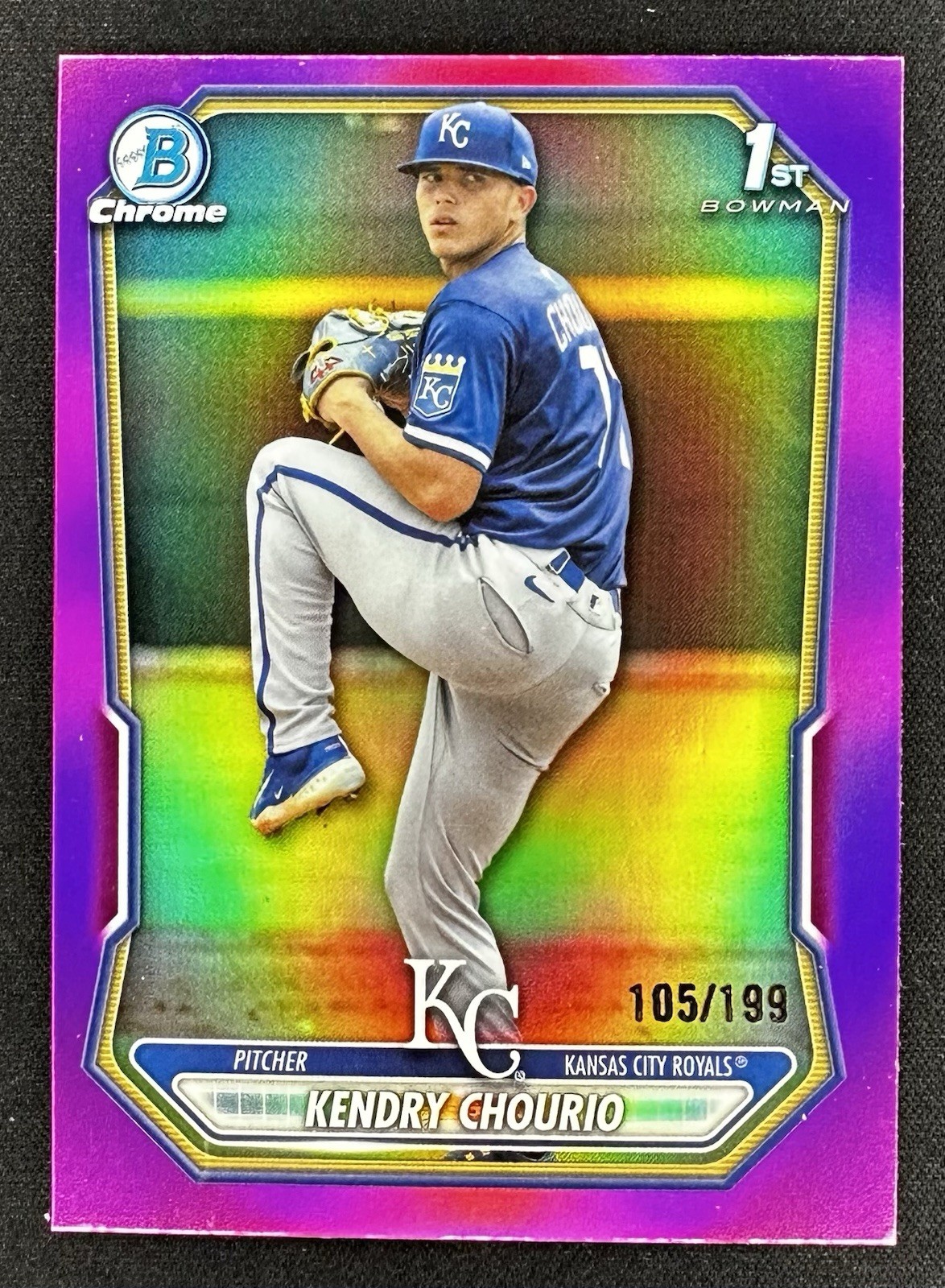 2026 Bowman #BCP-7 Kendry Chourio Chrome Prospects Fuchsia Refractor /199