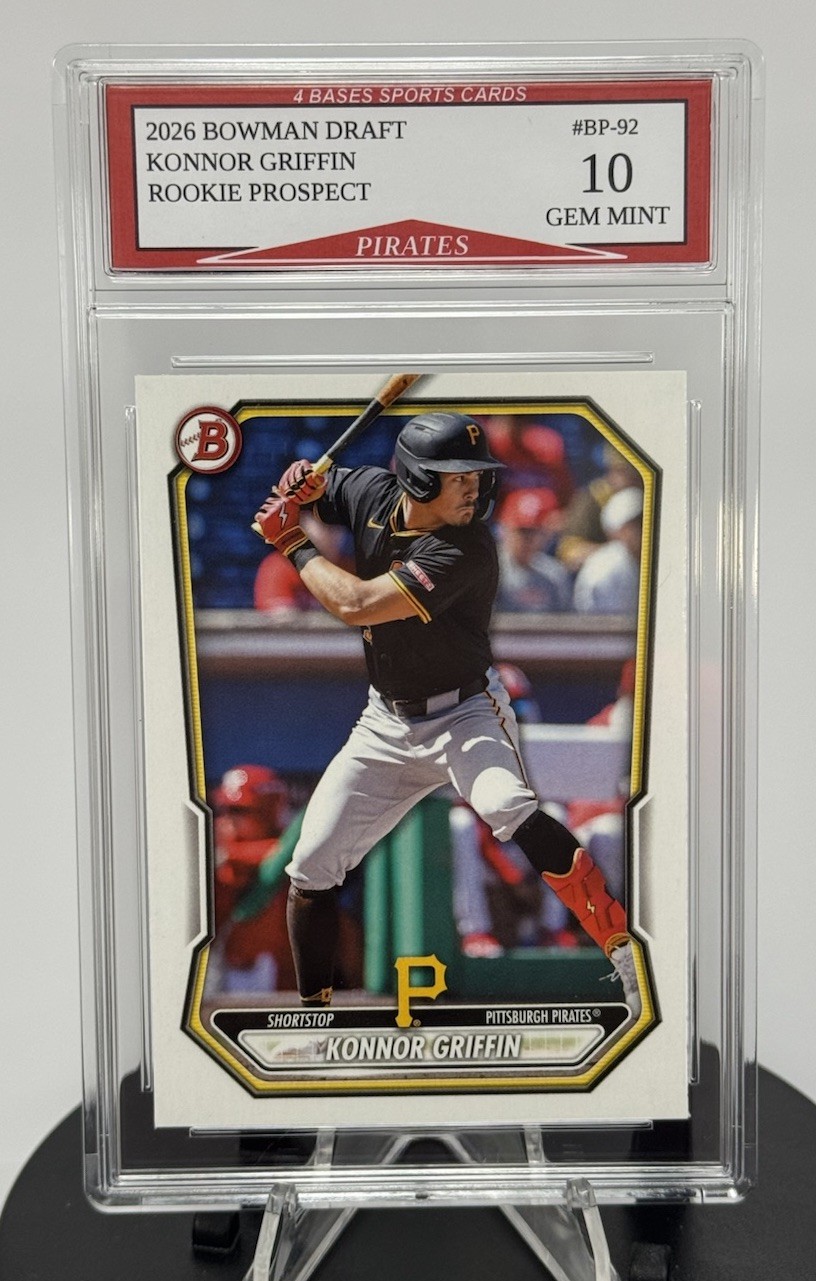 2026 Bowman Konnor Griffin Pirates Rookie Prospect Card #BP-92 Gem Mint 10
