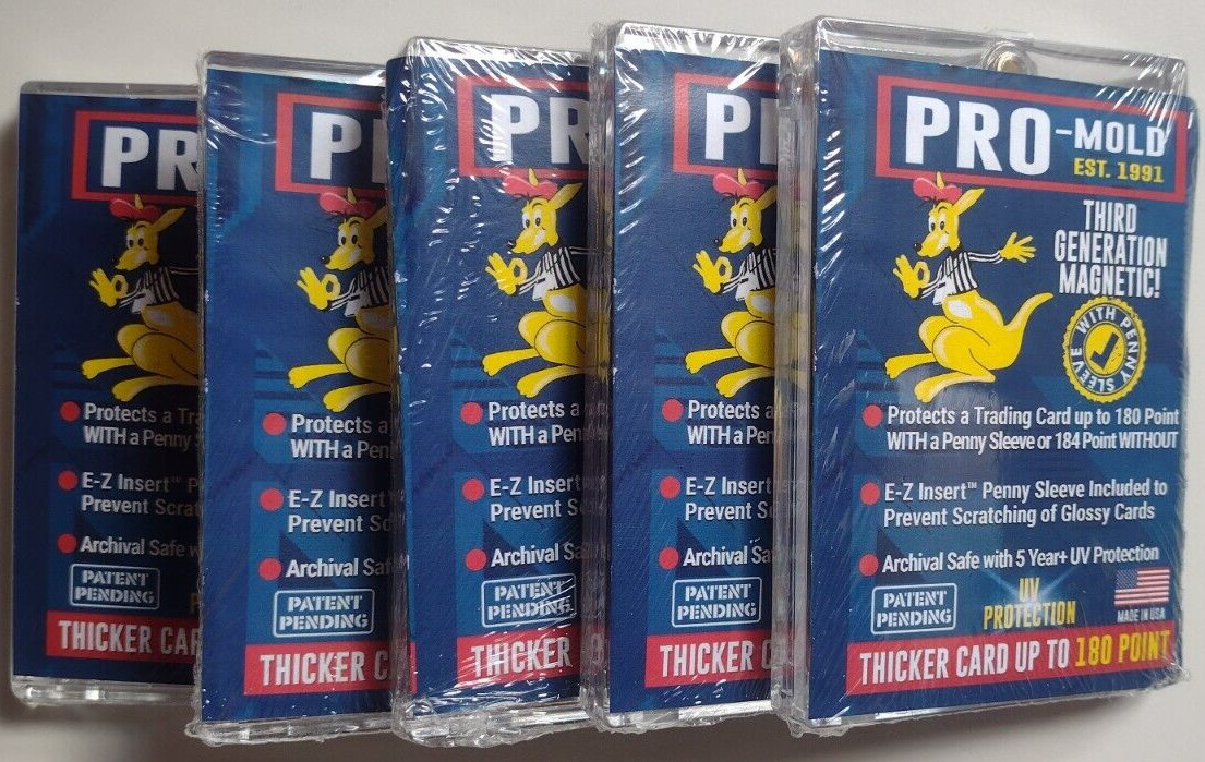 (5) ProMold MH180SAB Third Generation Magnetic Card/Sleeve Protector 180Pt NIP