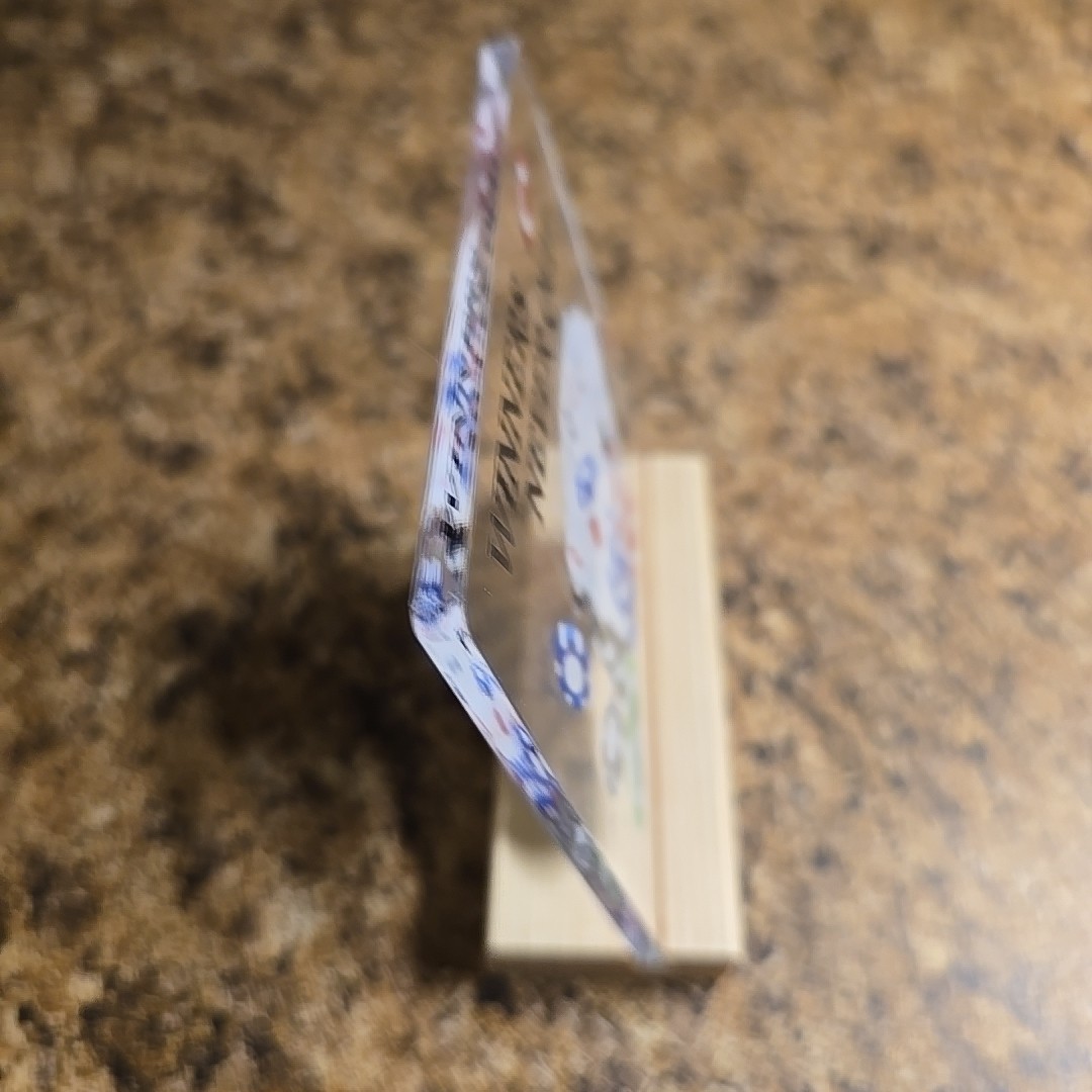 Winners Never Quit Poker Trophy With wooden Stand Winner Acrylic Clear Minicards