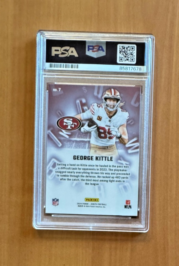 George Kittle Signed Autographed Panini Zenith A to Z Card PSA/DNA SF 49ers