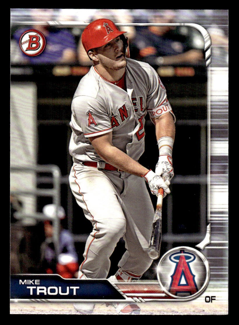 2019 Bowman #1 Mike Trout Card Los Angeles Angels