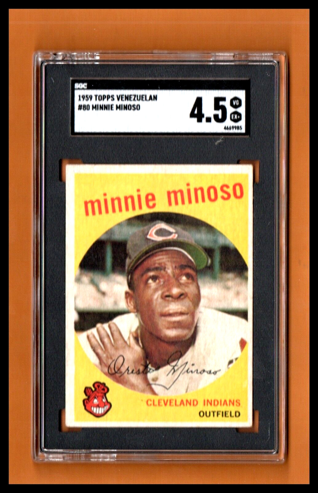 Venezuelan Topps 1959 Minnie Minoso #80 SGC 4.5 Ptd In Venezuela