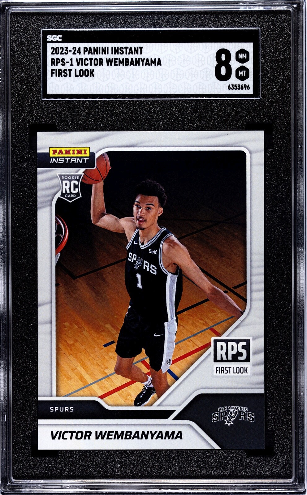 2023-24 Panini Instant Victor Wembanyama RPS Rookie #RPS-1 RC SGC 8 NM-MT