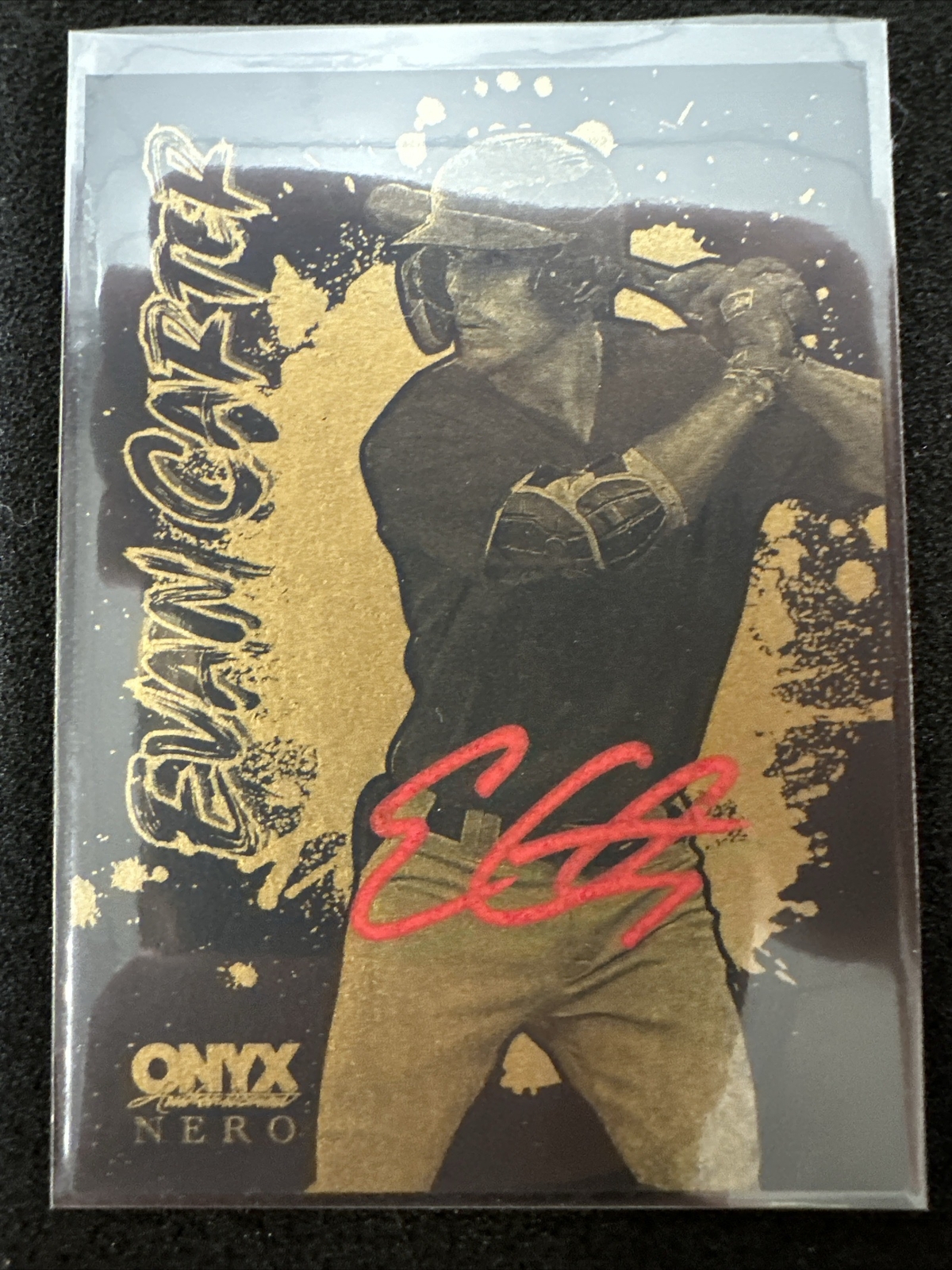 Evan Carter – 2023 Onyx Extended Baseball NERO On Card Autograph #40/50