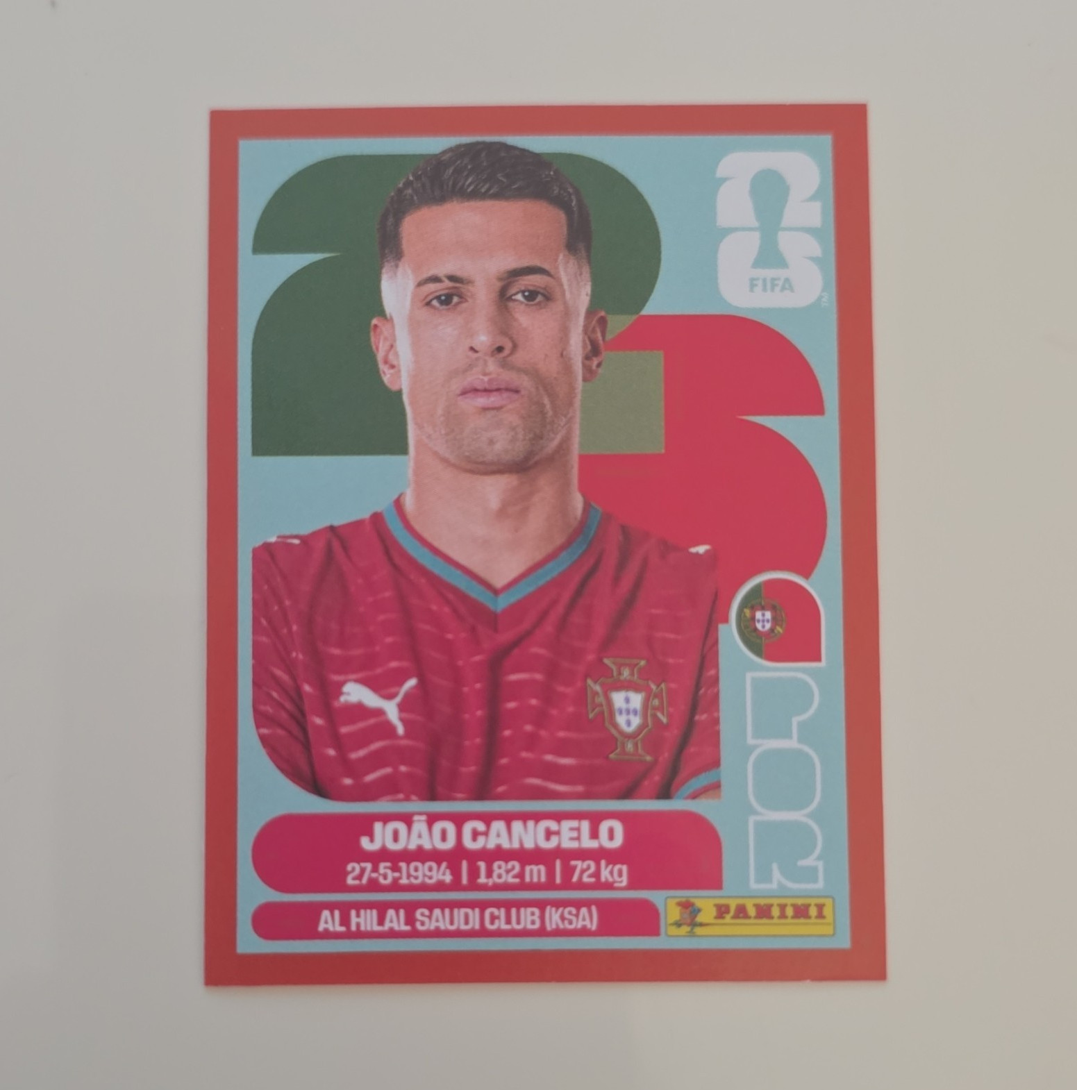 Panini FIFA World Cup 2026 João Cancelo Portugal POR 5 Player Portrait Sticker