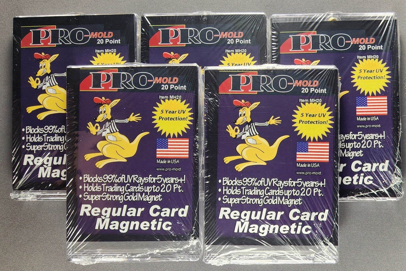 5x Pro Mold MH20 Original 20pt Magnetic Card Holder One Touch -Made in USA!