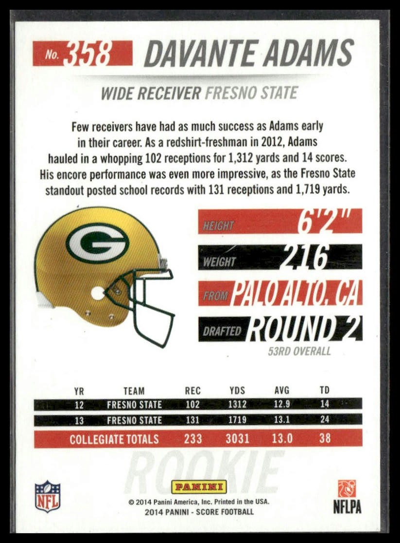 2014 Score #358 Davante Adams