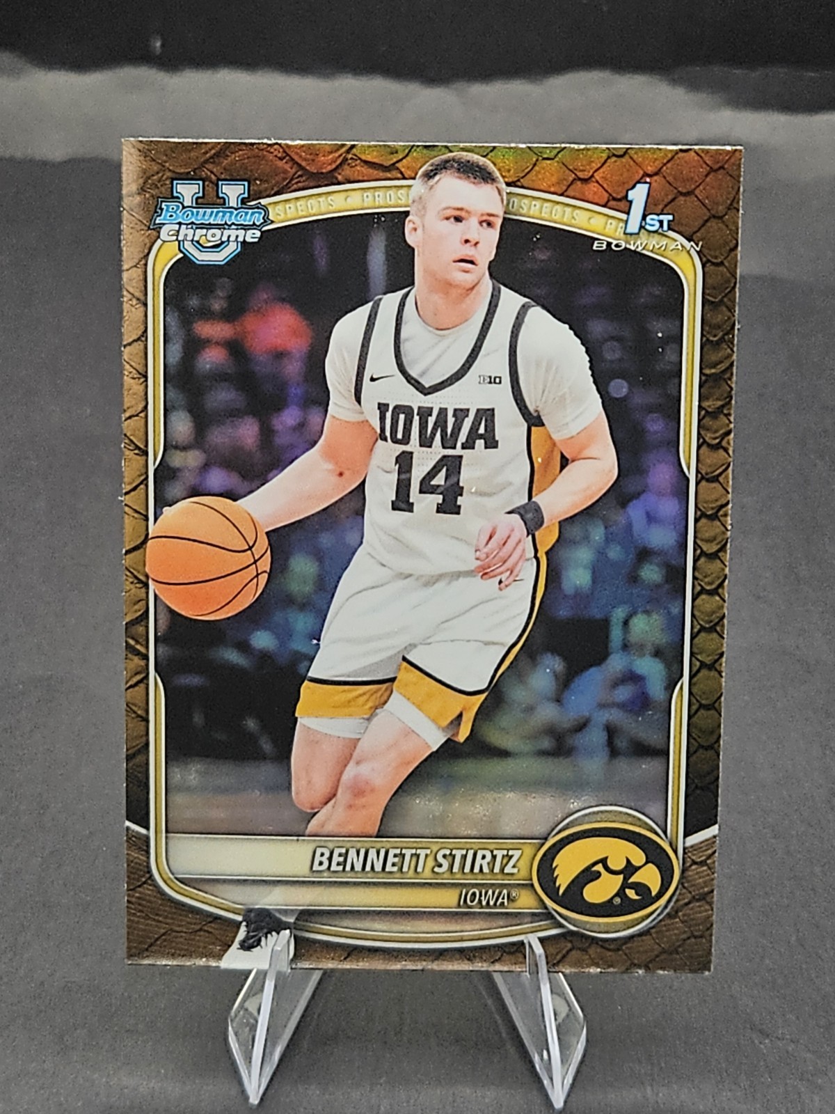 2025-26 Bowman – Chrome Prospects Bennett Stirtz #BCP-90 Reptilian Refractor…