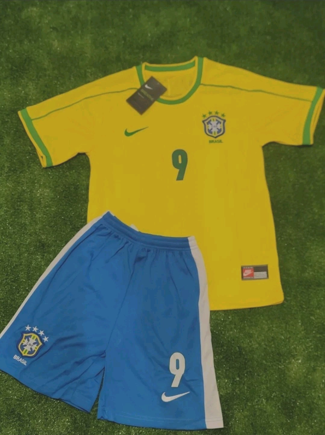 Ronaldo R9 Brazil Kids Retro Jersey Kit 1998 (READ DESCRIPTION)