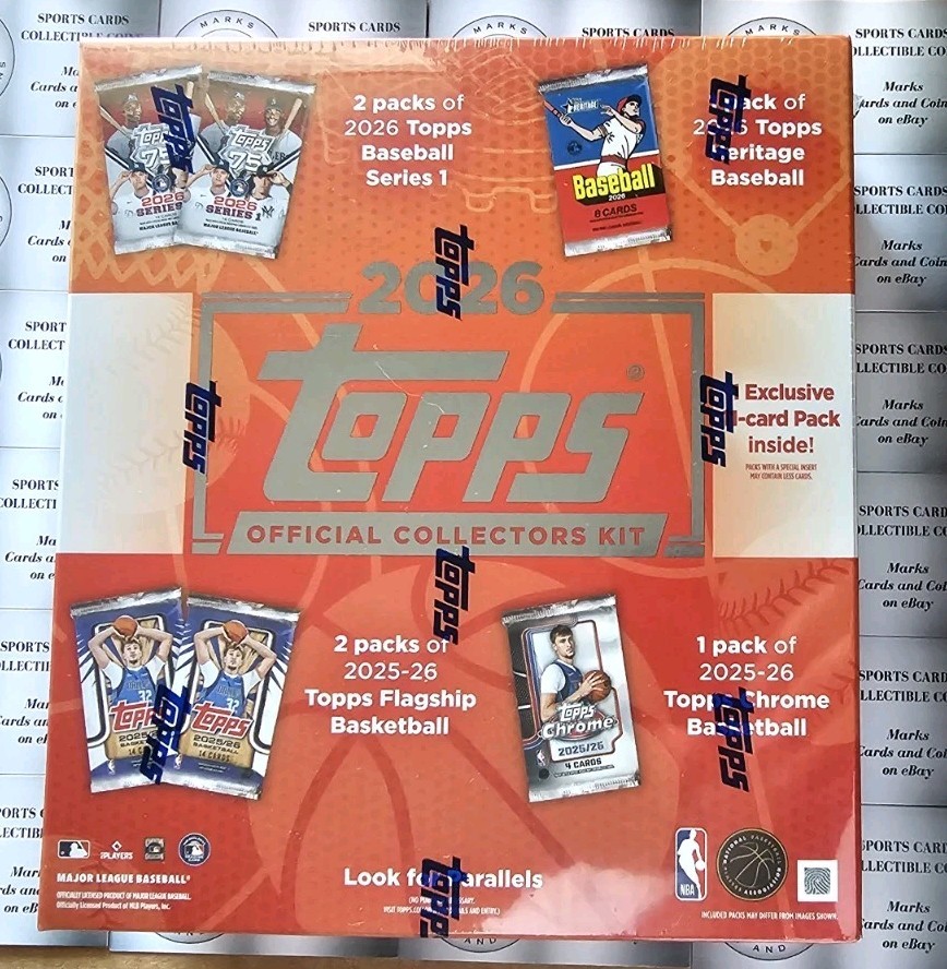 2026 Topps Collector Kit – Topps, Chrome Basketball, Baseball Packs, Flagg RC !!