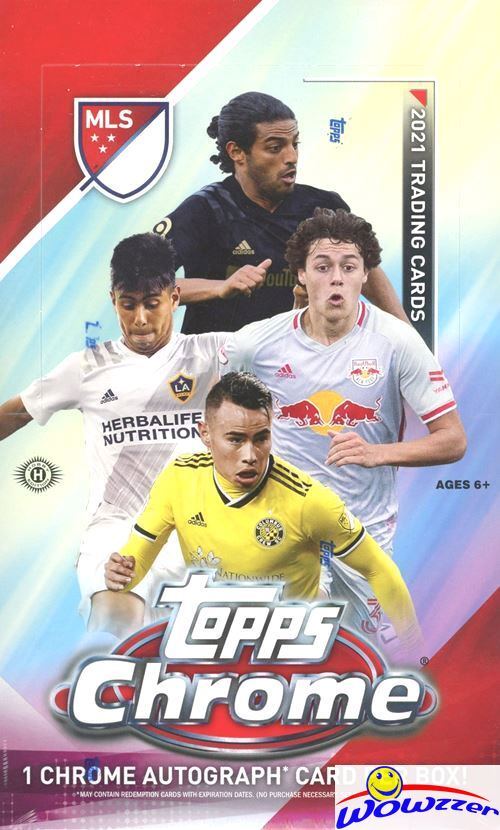 2021 Topps Chrome MLS Soccer Factory Sealed HOBBY Box-Chrome AUTOGRAPH