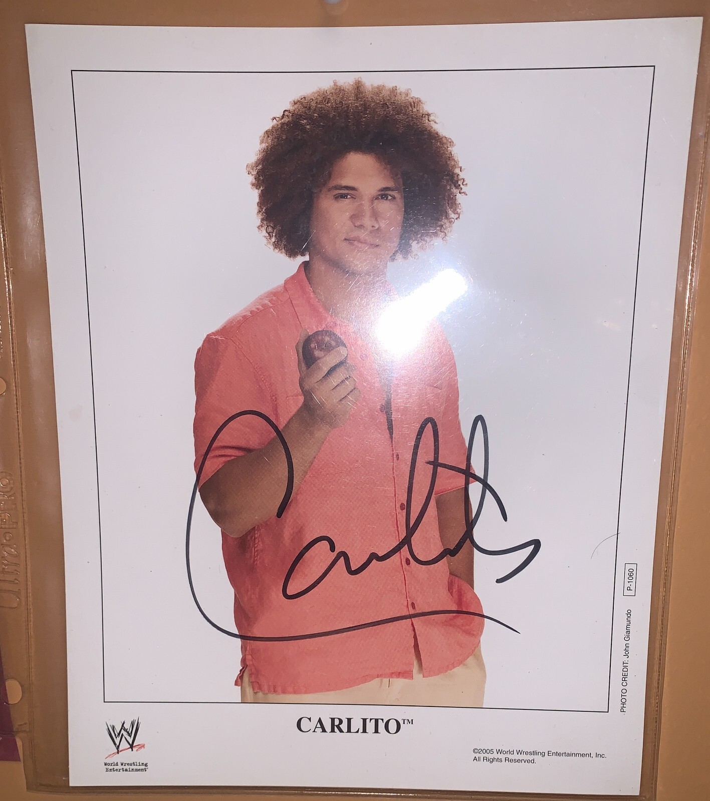 WWE Poster Carlito Cool Official signed rare Poster P-1060