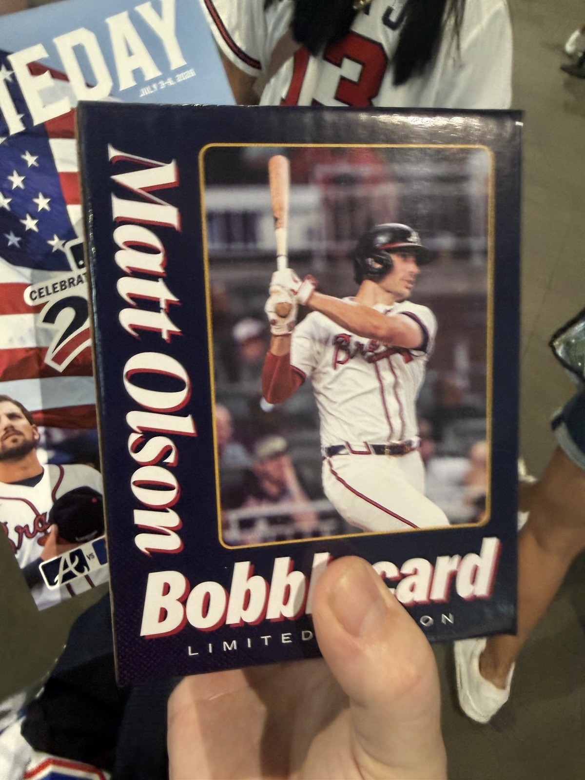 Matt Olson BobbleCard Atlanta Braves SGA 7/6/2026 In-Hand NIB (FREE Shipping)
