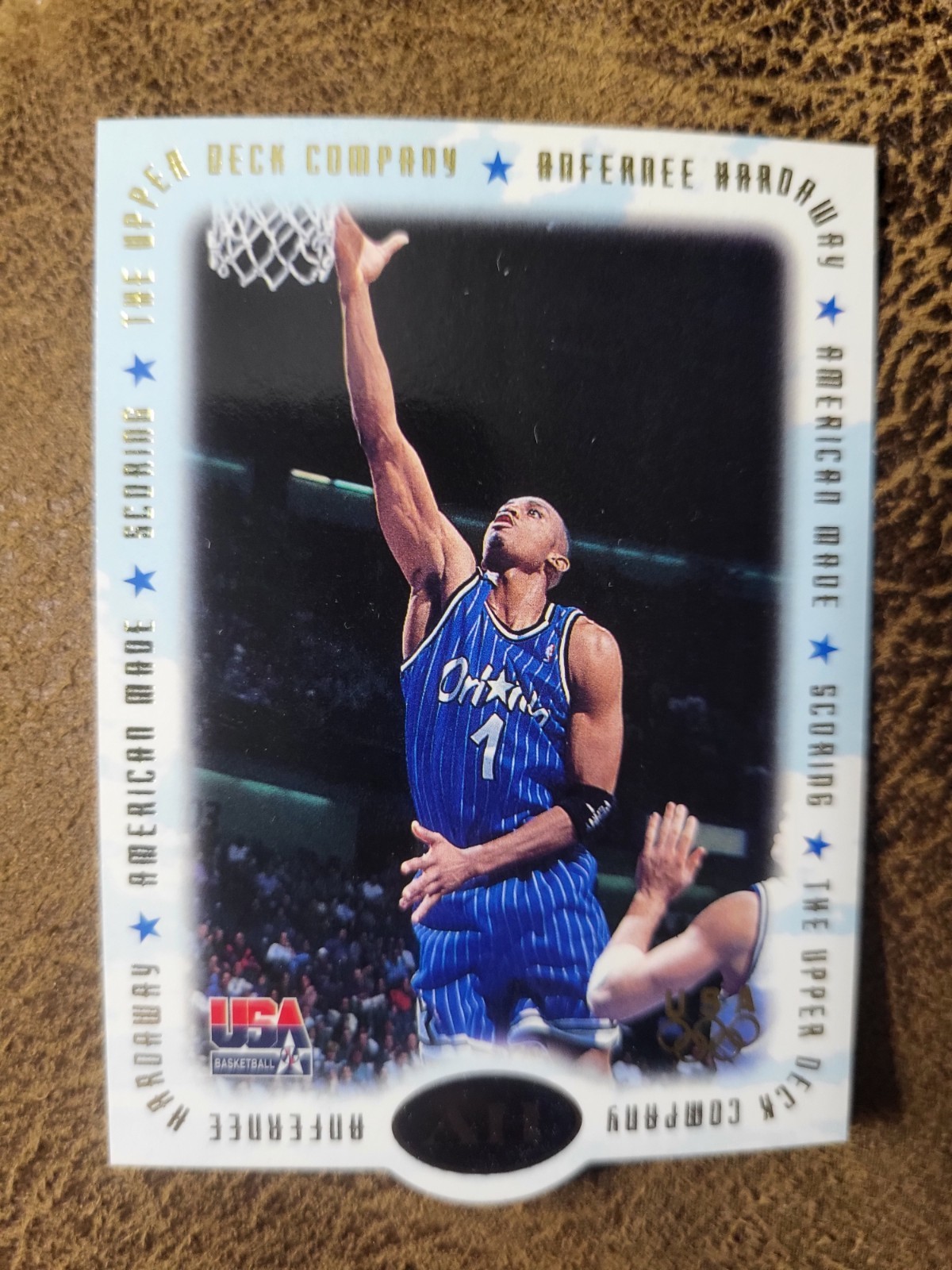 Anfernee Hardaway 1996 Upper Deck USA Die-Cut: American Made #A1 USA