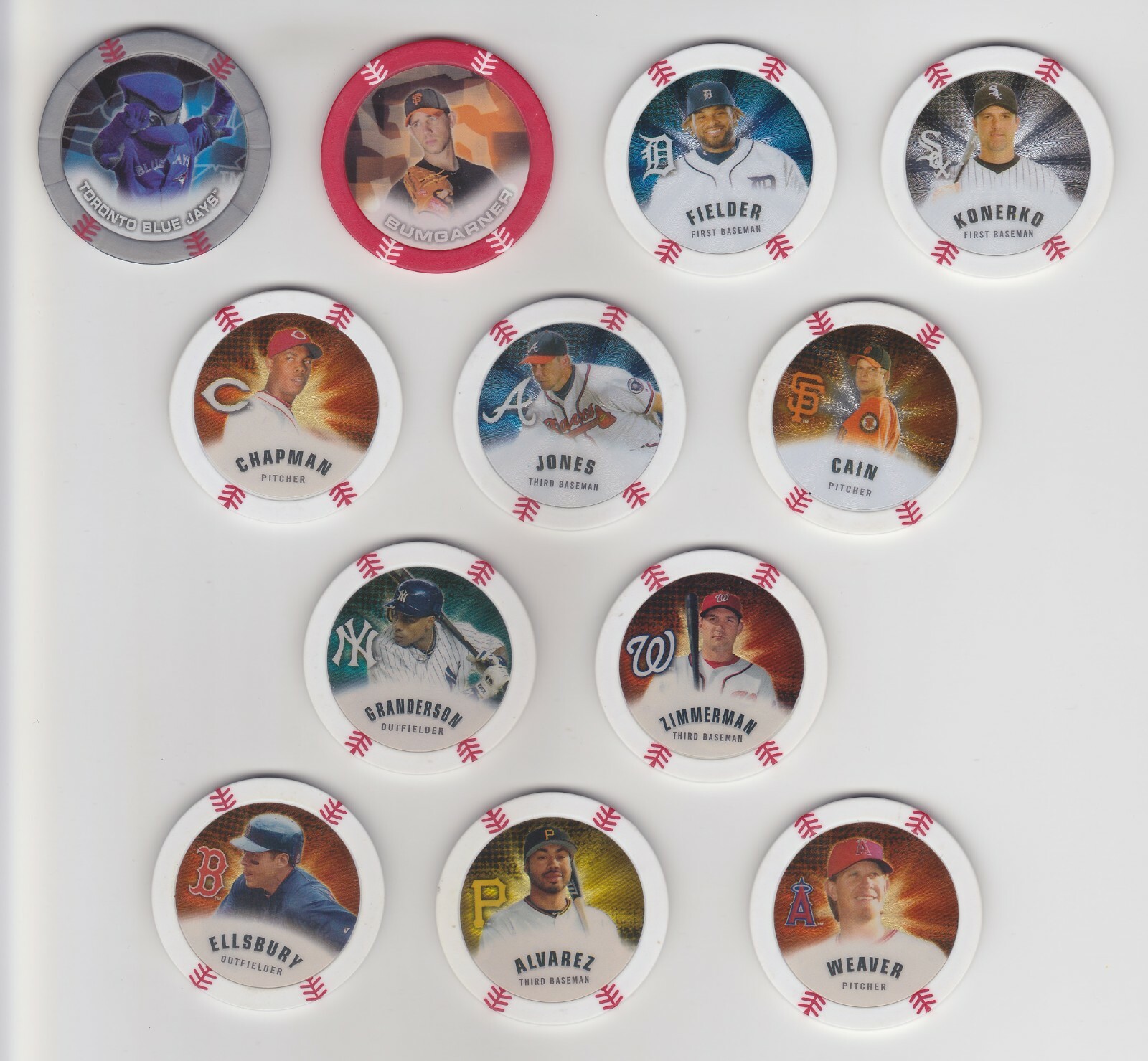 2013 Topps MLB Chipz – Glow in the Dark Poker Chips – You Pick Your Chipz