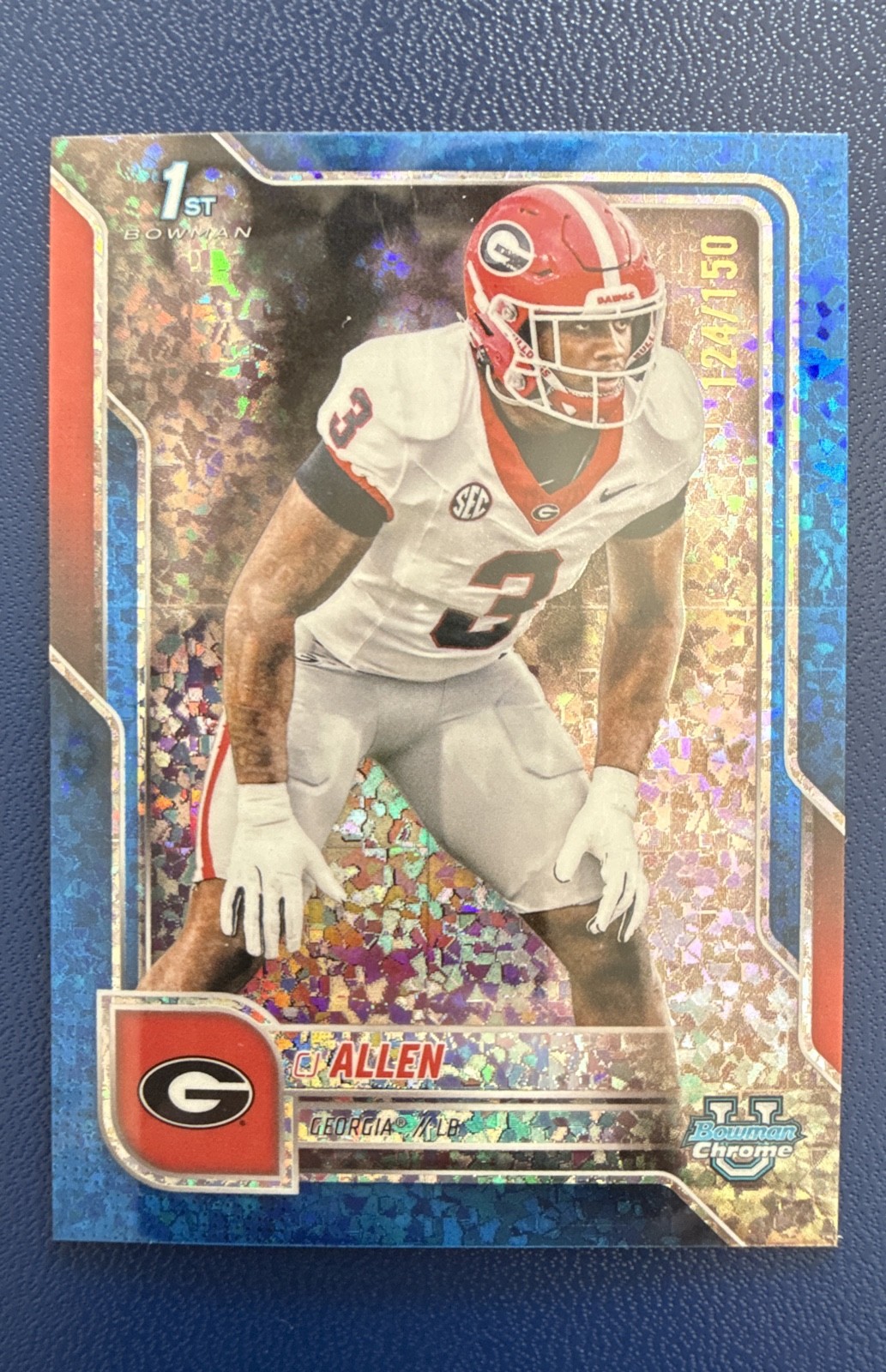 CJ Allen – 2025 Bowman University Chrome – #140 Blue Mini-Diamond Refractor…