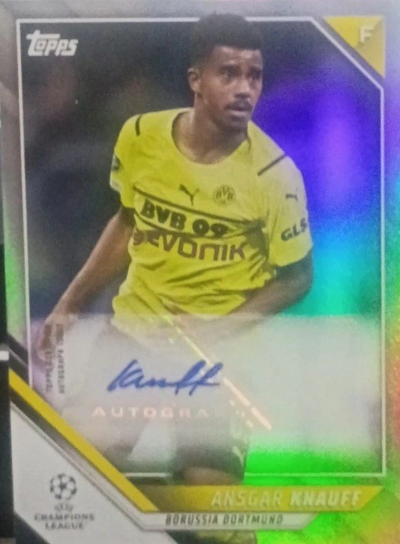 Ansgar Knauff #BA-AK 2021-22 UEFA Champions League Autograph Borussia Dort FS-1