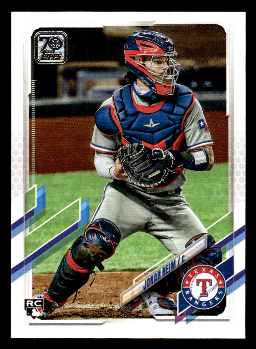 2021 Topps #628 Jonah Heim Rookie Card Texas Rangers