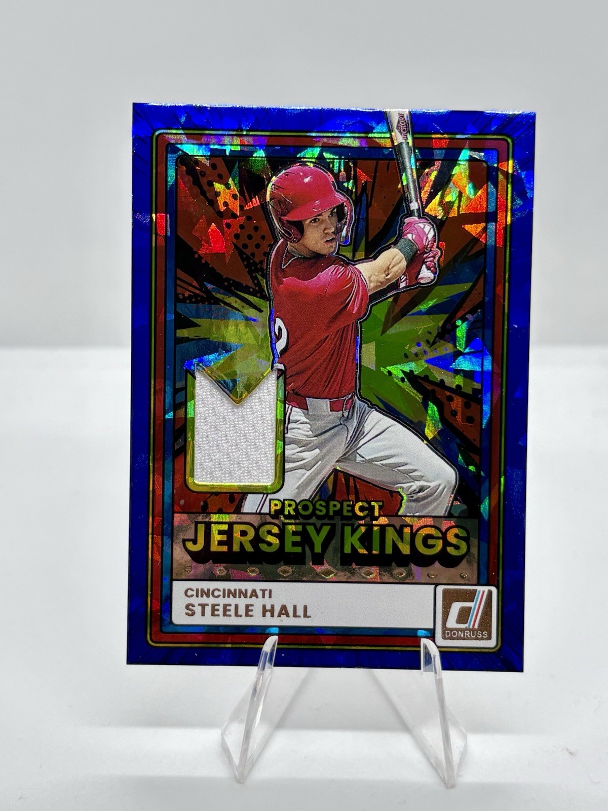 STEELE HALL 2026 Panini Donruss Prospect Jersey Kings BLUE ICE Reds