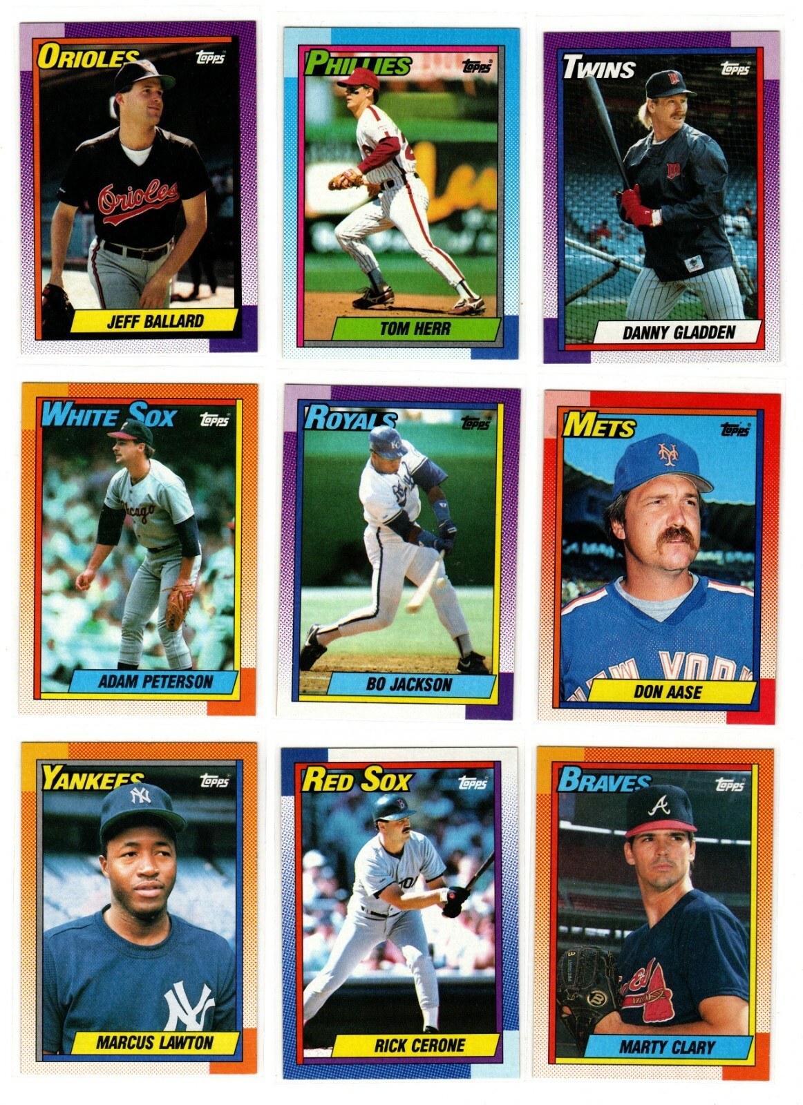 1990 Topps Baseball Trading Cards You Pick / Choose f/ List #s 451 – 650 / mb11