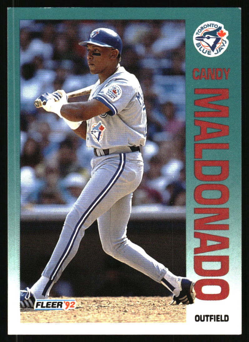 1992 Fleer Candy Maldonado #336 Toronto Blue Jays