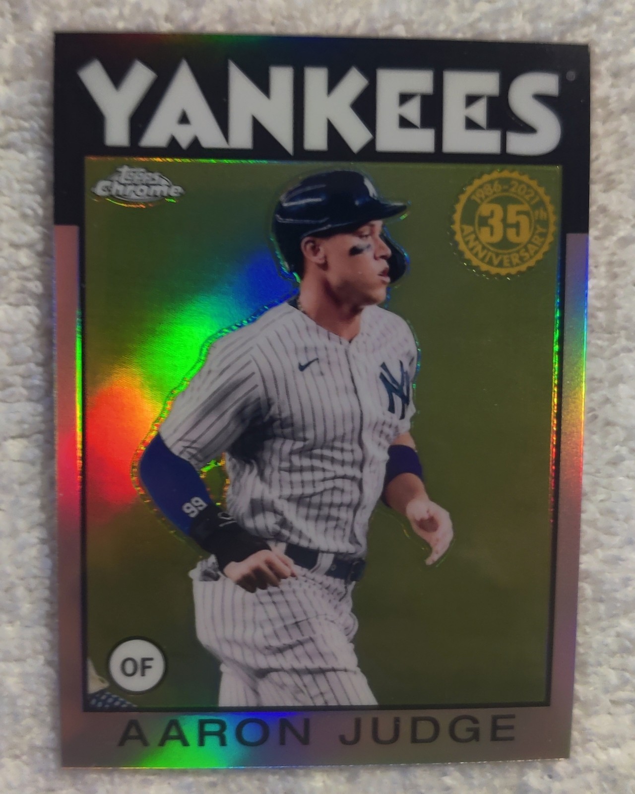 AARON JUDGE 2021 Topps Chrome #86BC-1 35th Anniversary 1986 REFRACTOR Yankees