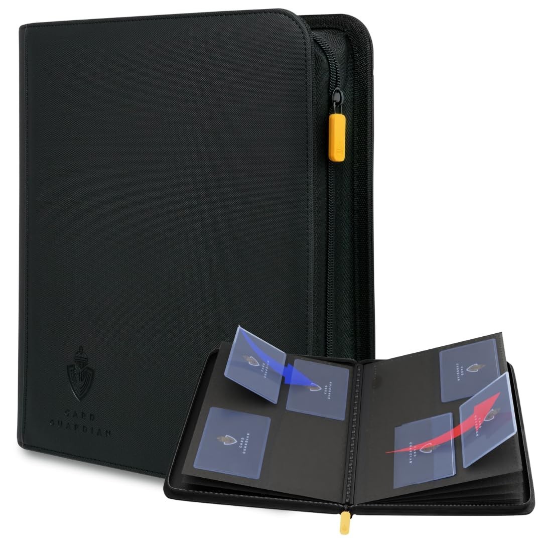 4 Pocket Toploader Binder with Zipper for 160 Cards – Side Loaded Sports & TCG C