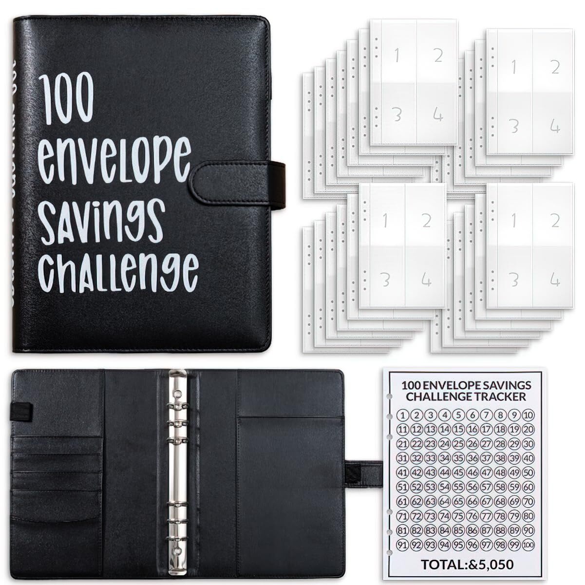 100 Envelopes Money Saving Challenge Binder Cash Envelopes Savings Challenges…
