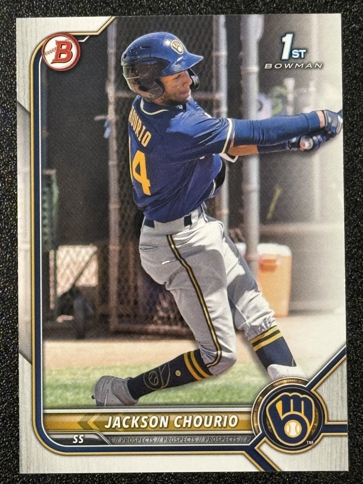 2022 Bowman Baseball #BP-79 Jackson 1st Chourio Prospect Rookie RC Brewers