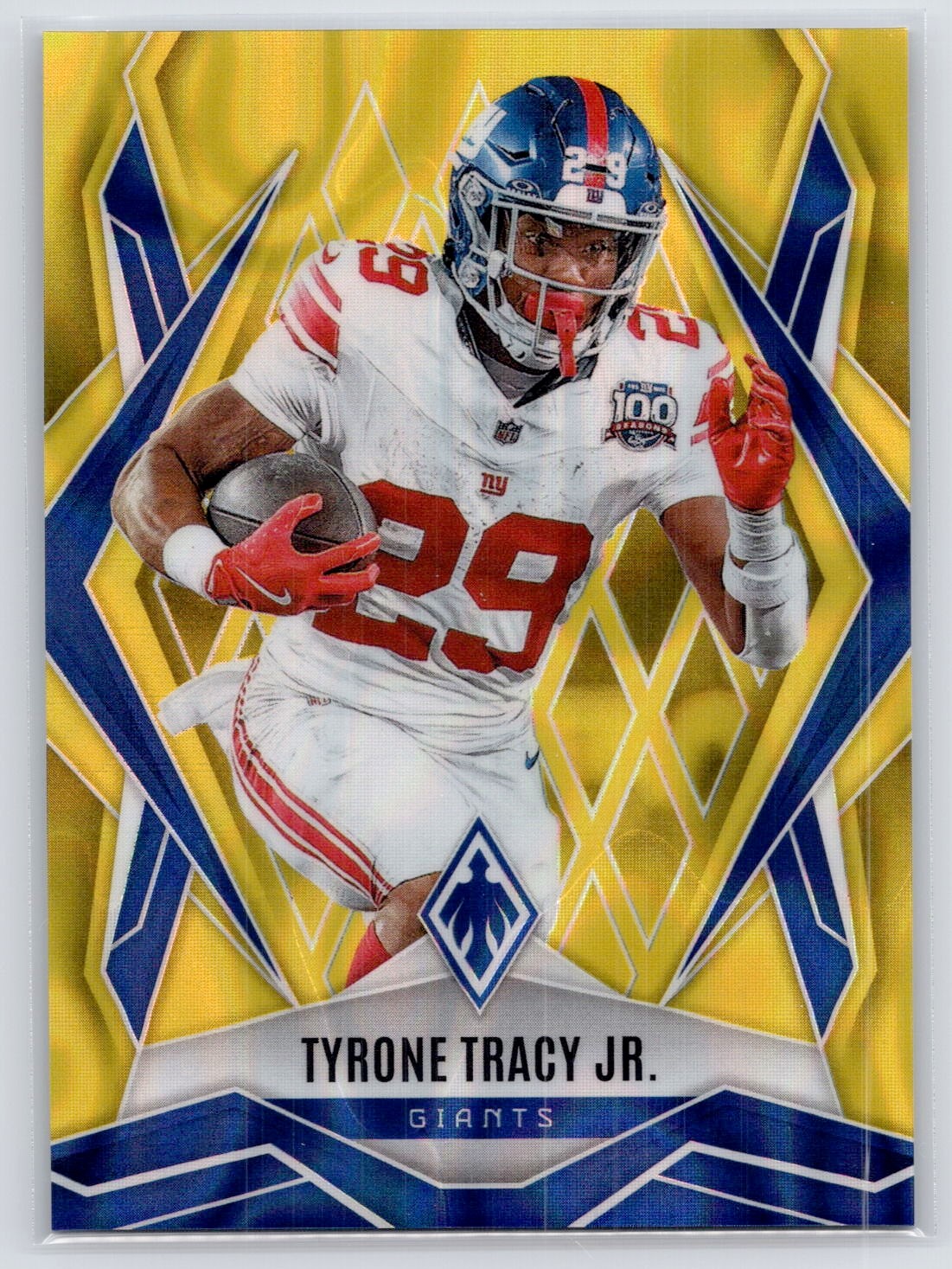 2025 Panini Phoenix #105 Tyrone Tracy Jr. Yellow Lava Prizm #/125