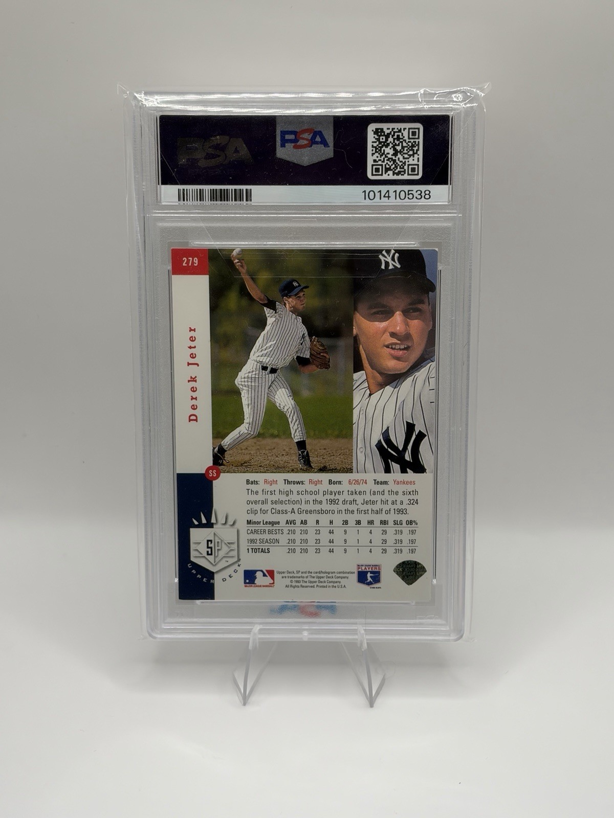 1993 Upper Deck SP – Premier Prospects Derek Jeter #279 (RC)
