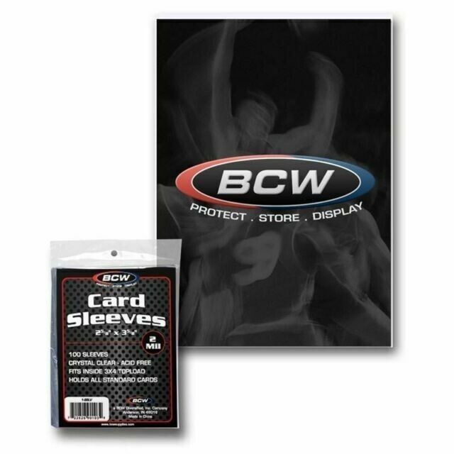 100 BCW Standard Soft Penny Card Sleeves Sports Gaming FREE SHIPPING