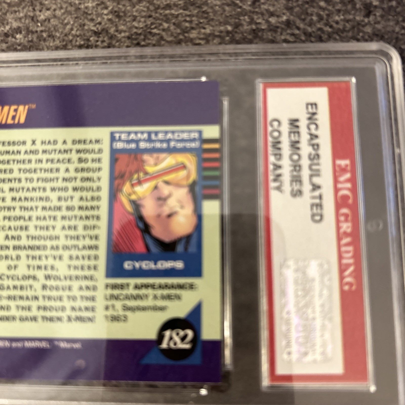 1992 MARVEL UNIVERSE #182 X-MEN w/WOLVERINE EMC Graded 10