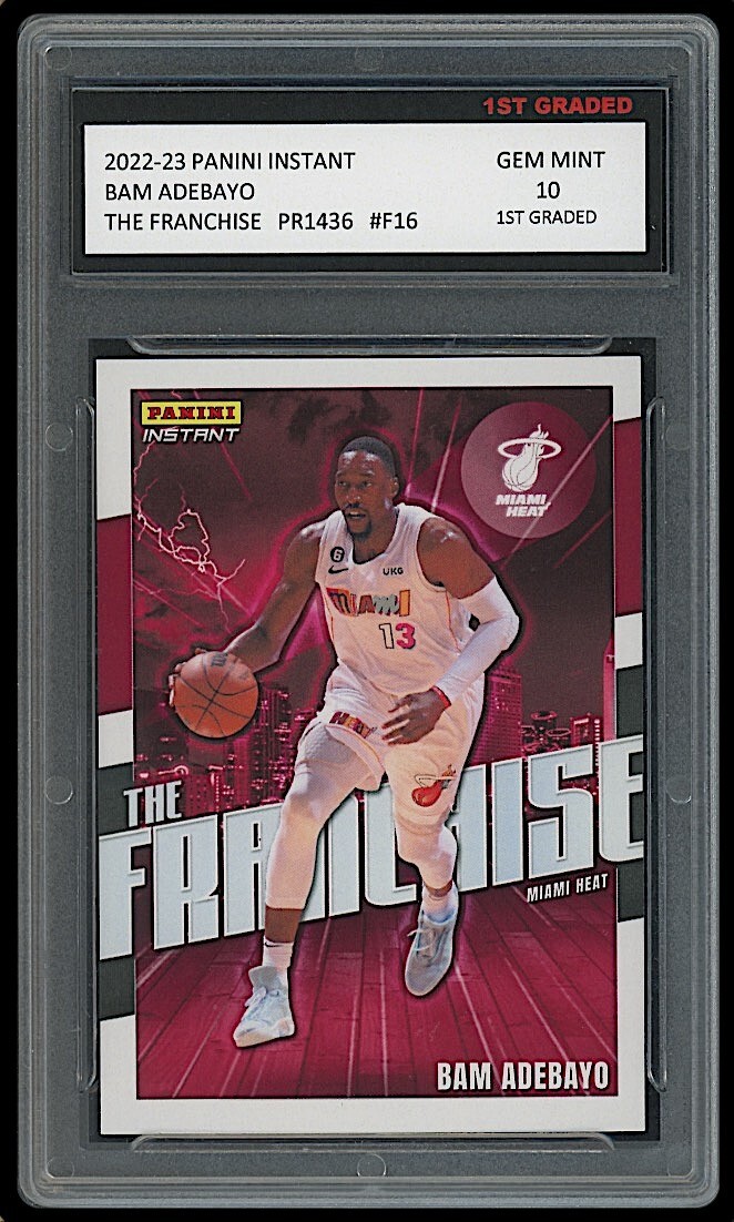 BAM ADEBAYO 2022-23 PANINI INSTANT THE FRANCHISE 1ST GRADED 10 MIAMI HEAT CARD