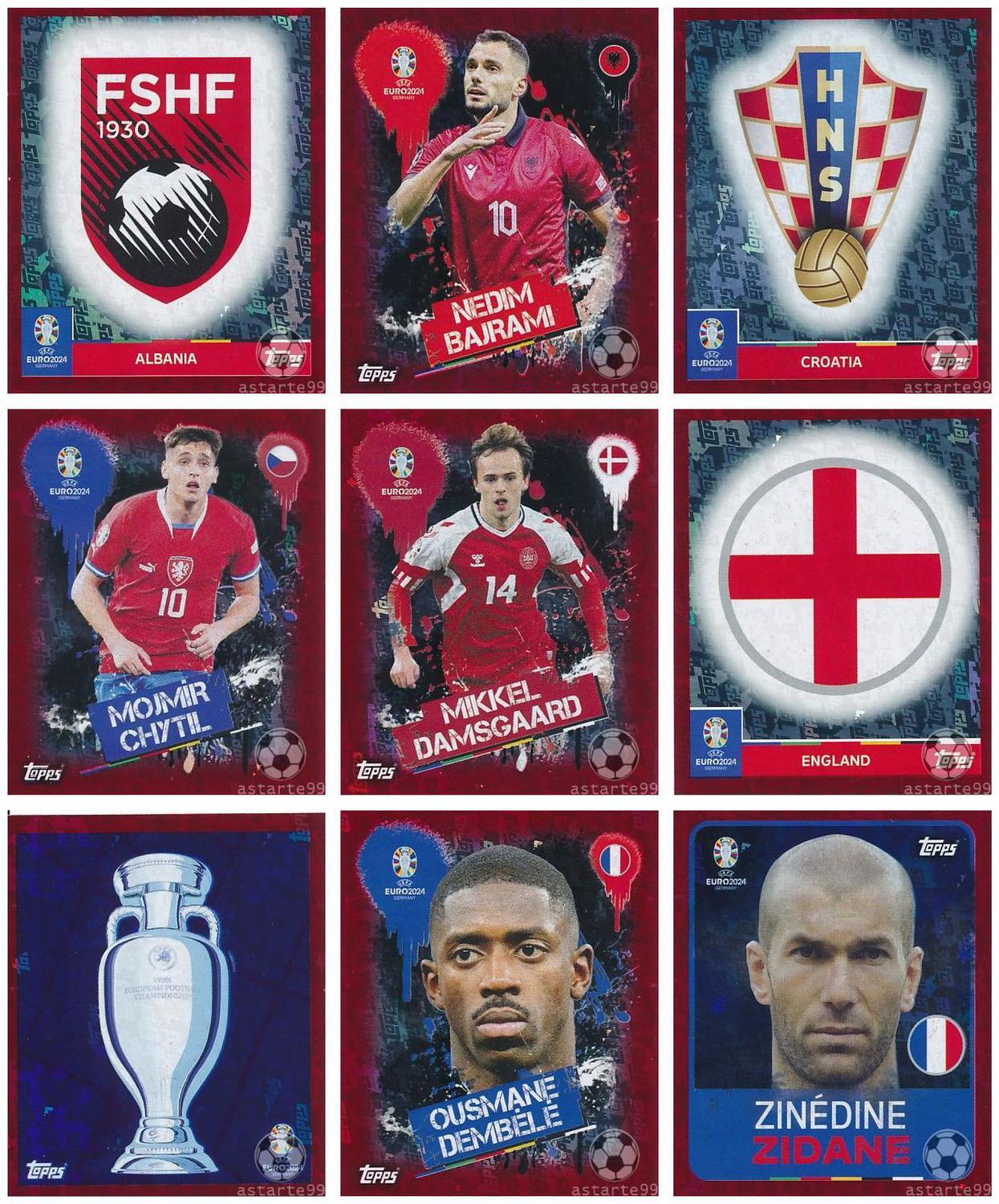 Topps UEFA EURO 2024 Swiss Edition Topps Foil Parallel Stickers – Choose Sticker