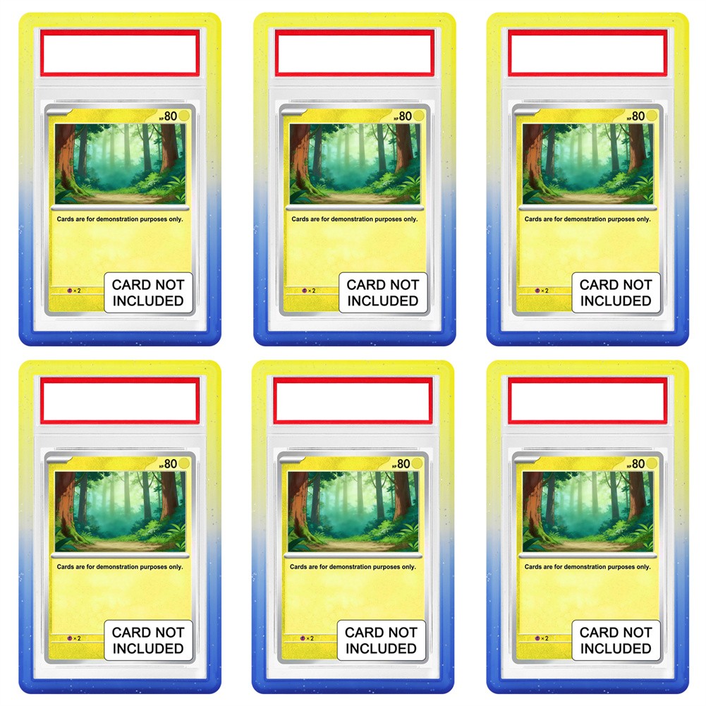 6PCS Gradient For PSA Graded Card Slab Bumper Guard Protector Skin TPU 6 Color
