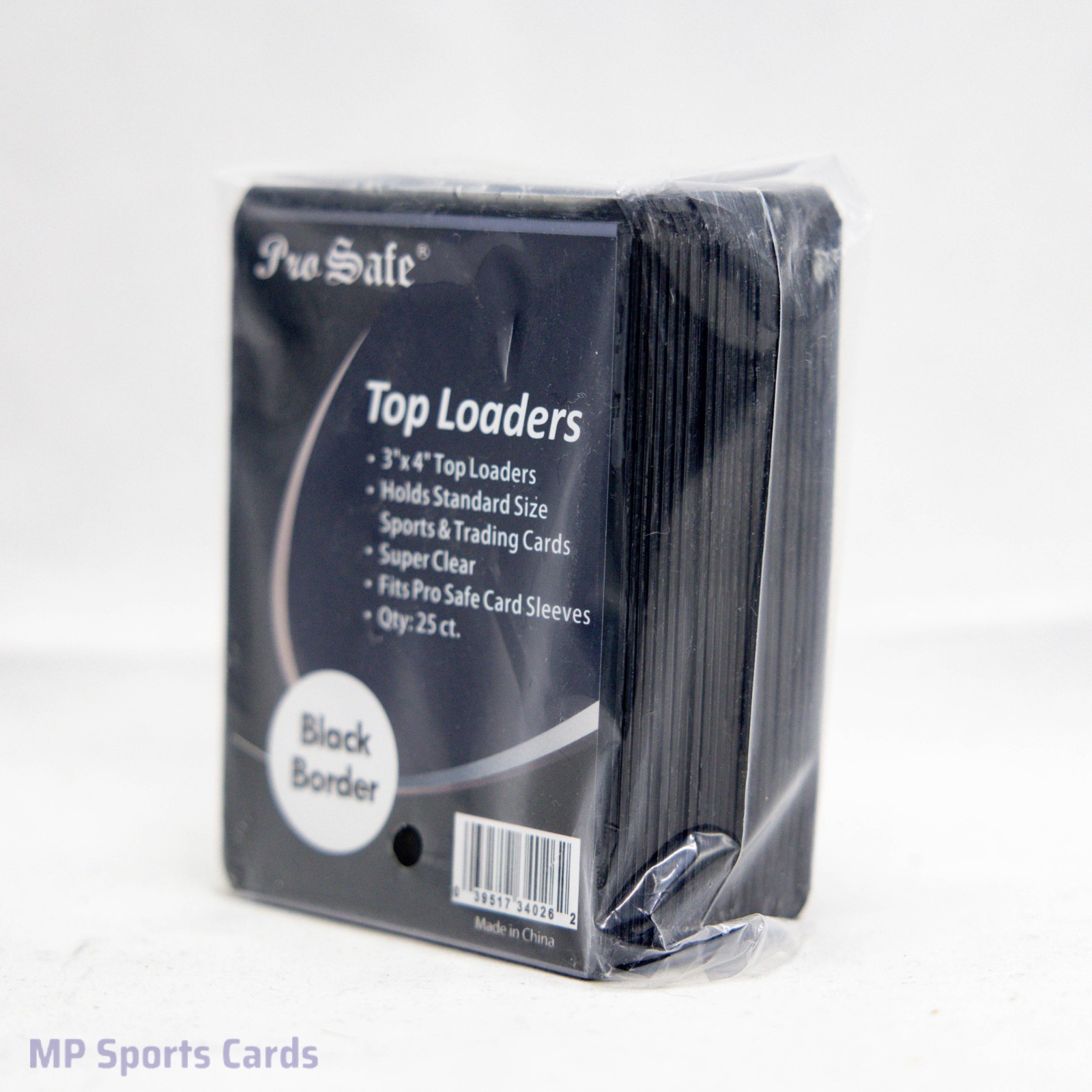 (1) Pro Safe 3″x4″ Top Loaders Black Border 25ct Clear Sports & Trading Cards!