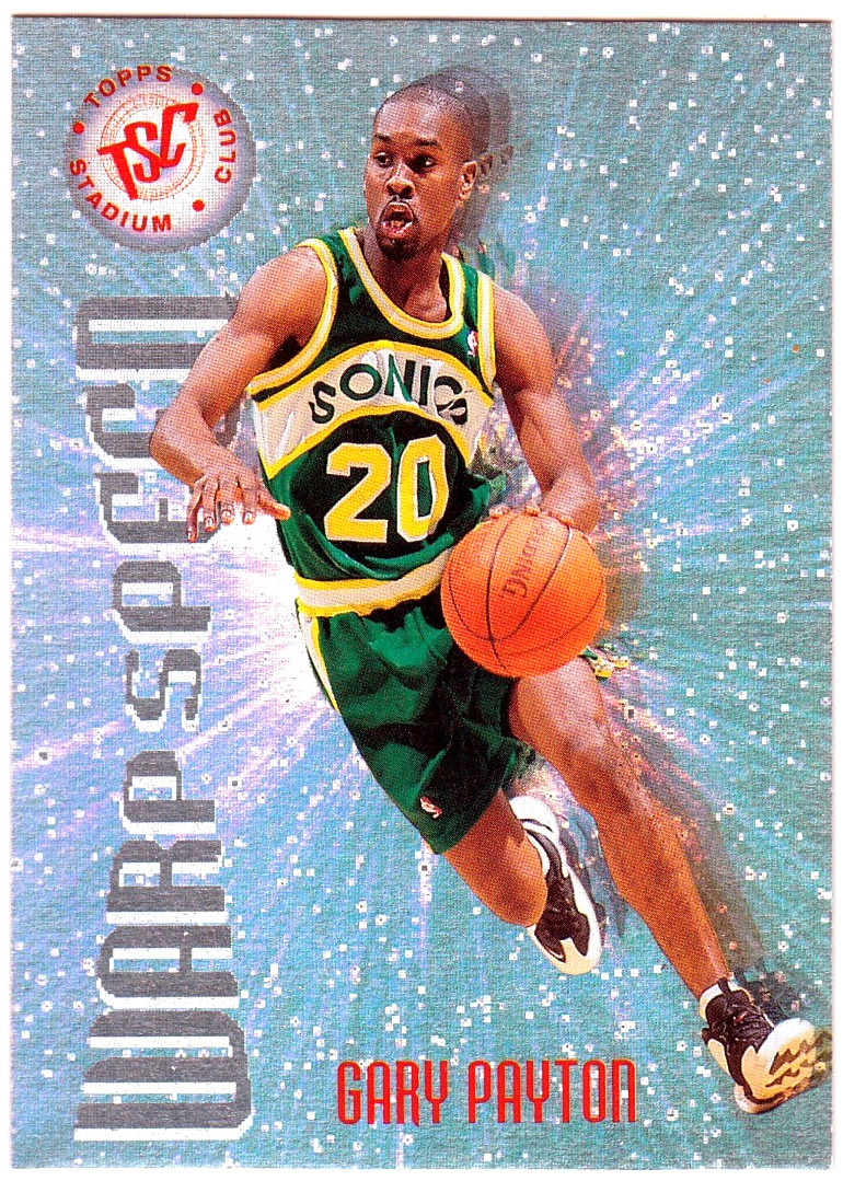 1995-96 Topps Stadium Club Warp Speed Gary Payton *SEATTLE SUPERSONICS*