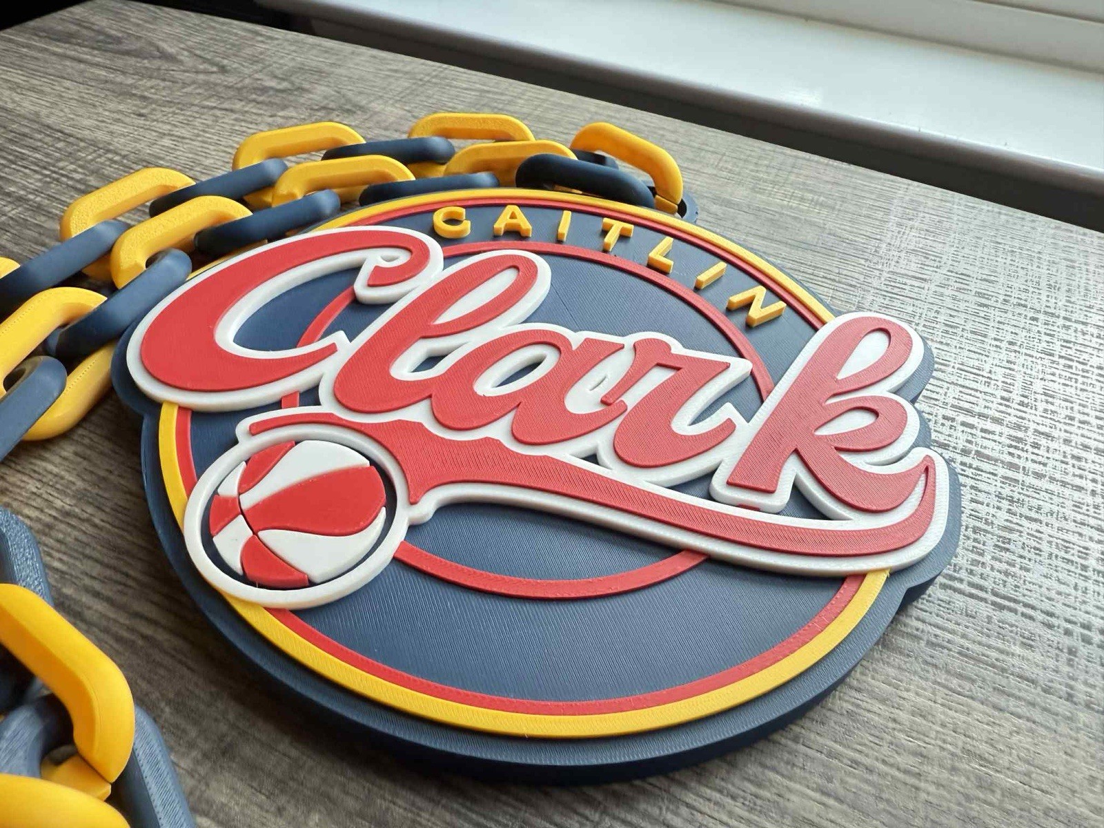 Indiana Fever Caitlin Clark Logo Oversized Necklace, Pendant Chain