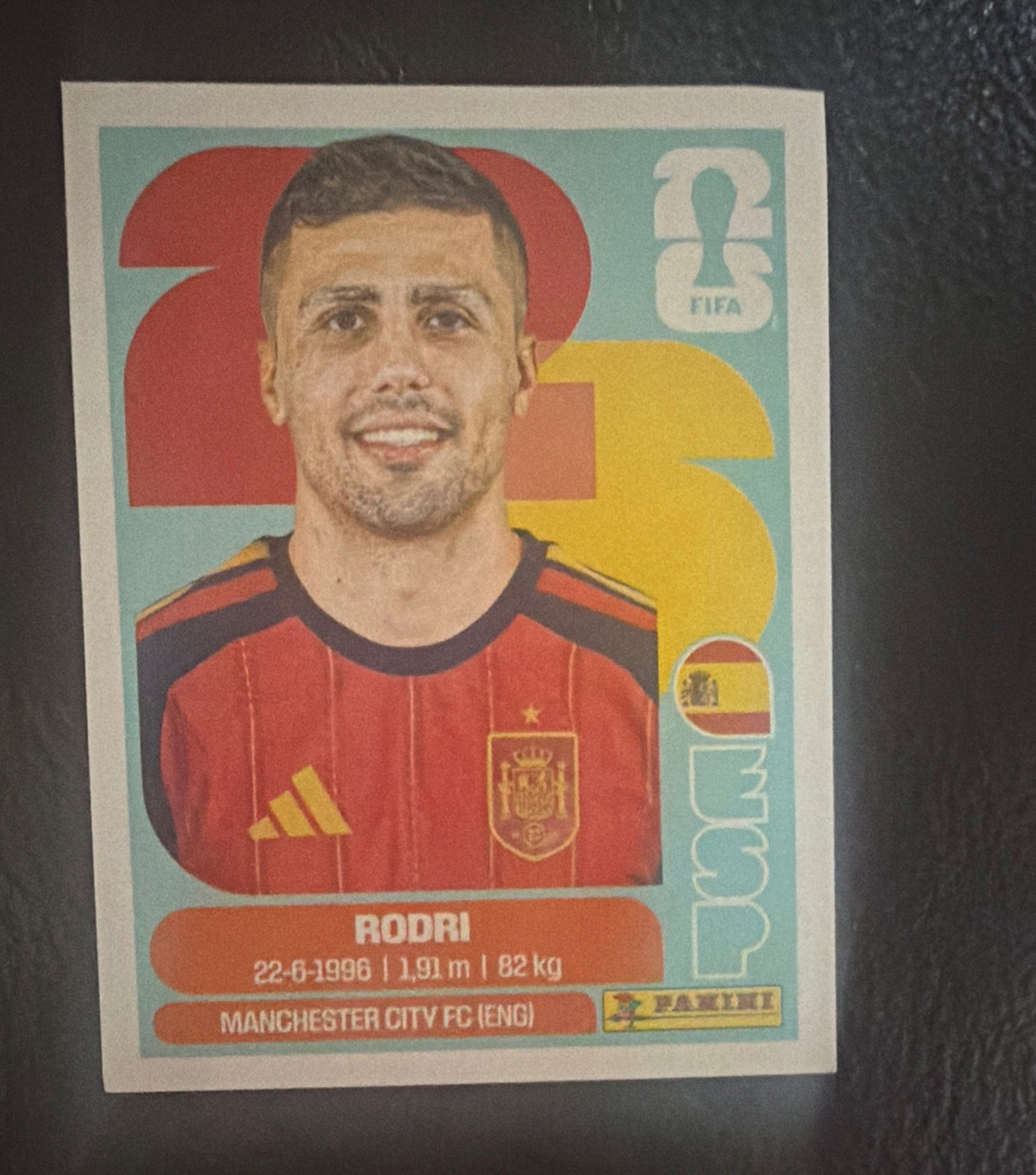 Panini FIFA World Cup 2026 Sticker ESP 10 Rodri Spain Player Portrait